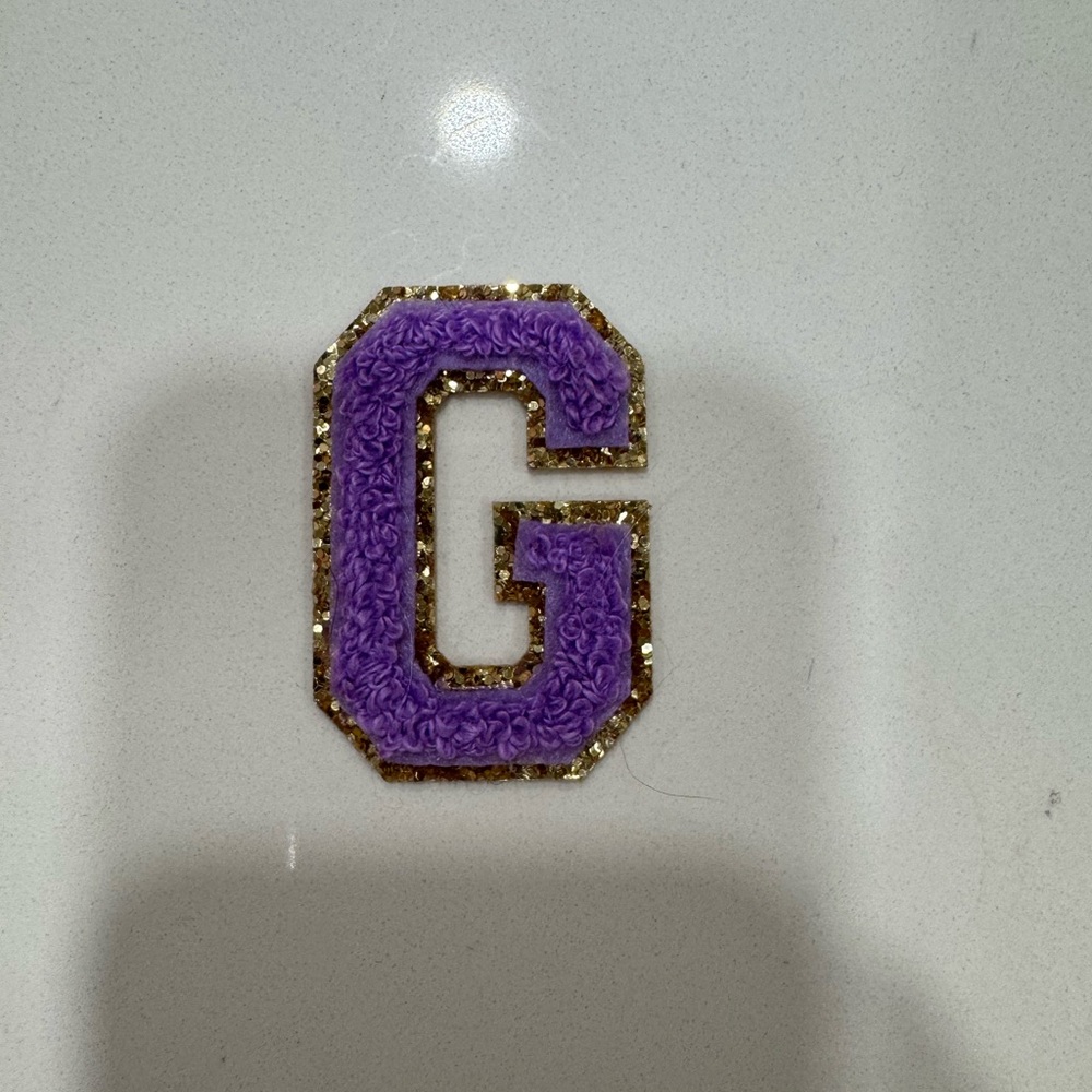 Stoney Clover Lane Purple and Gold Letter G Patch